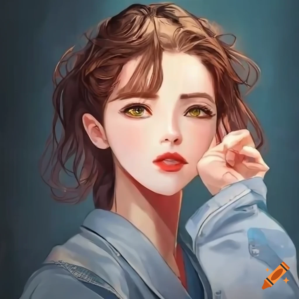 Smiling woman in jean jacket