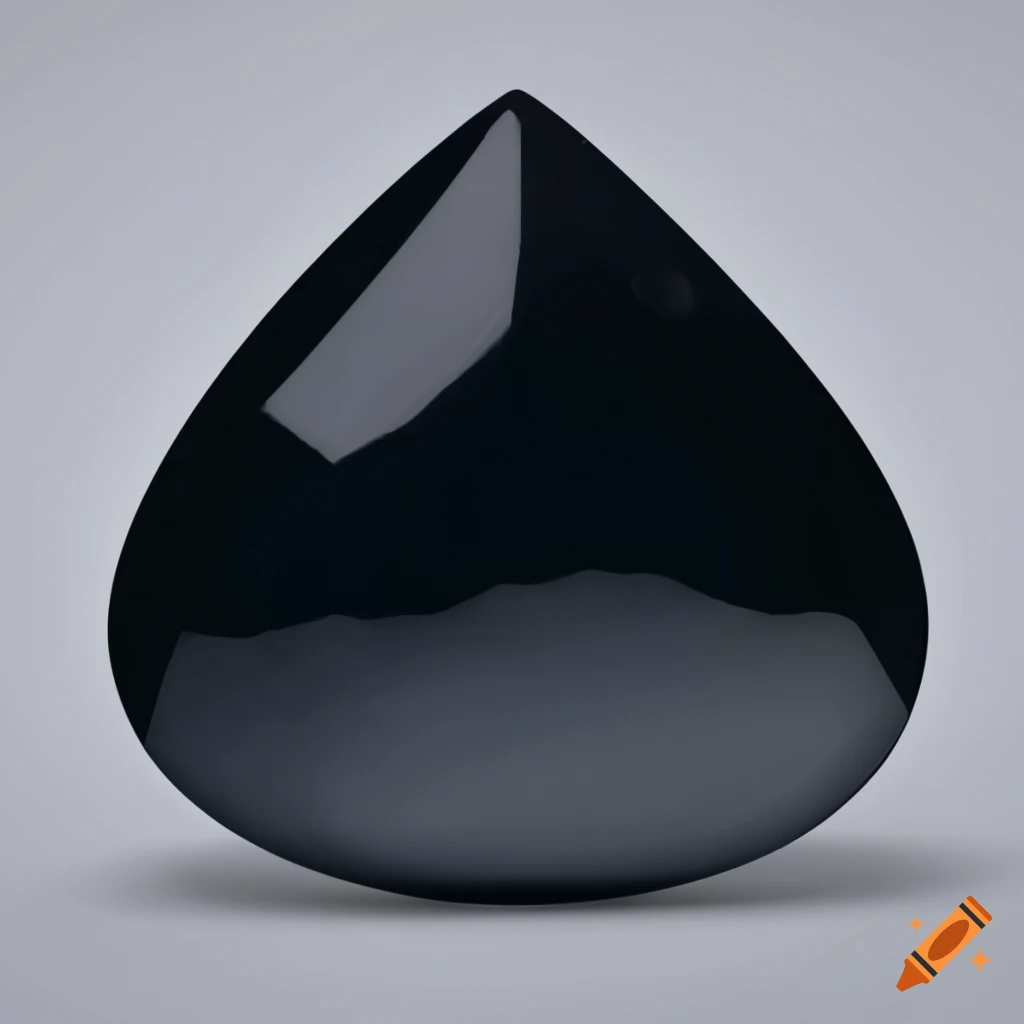 Triangle-shaped precious stone with black padding in a simple 2D design