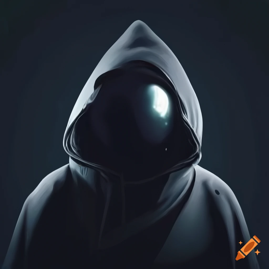Astronaut in a black robe and hood