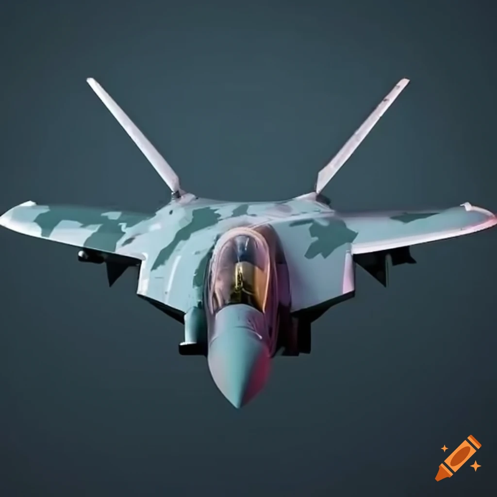 4th generation combat aircraft in gray camouflage