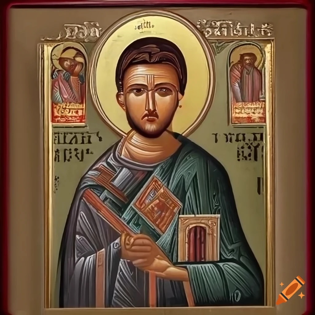 Greek Orthodox Byzantine icon painting of Volodymyr Zelenskyy