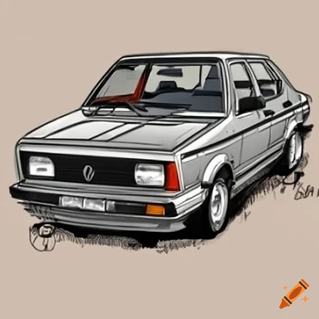 1982 VW Jetta Silber 4-door with German license plate FL-PM 94