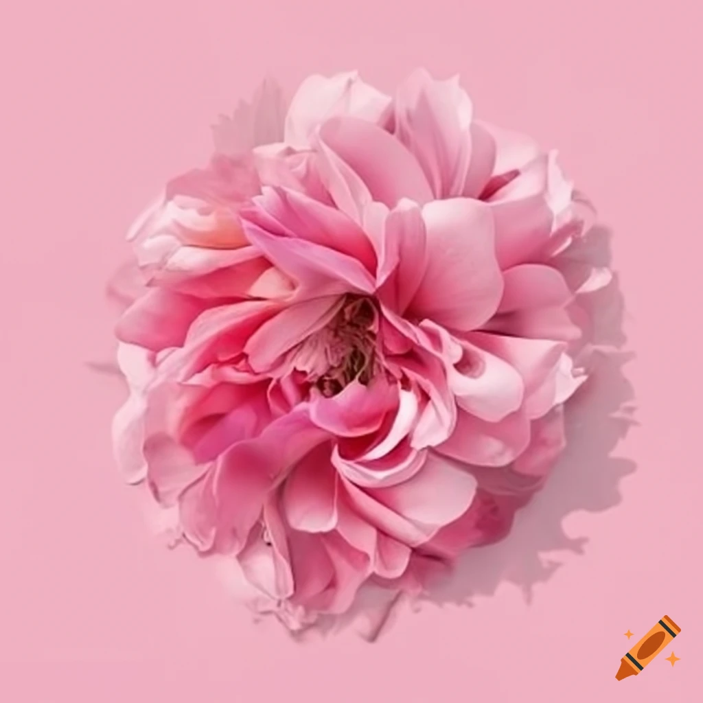 Powder pink delicate dramatic flower with many layers