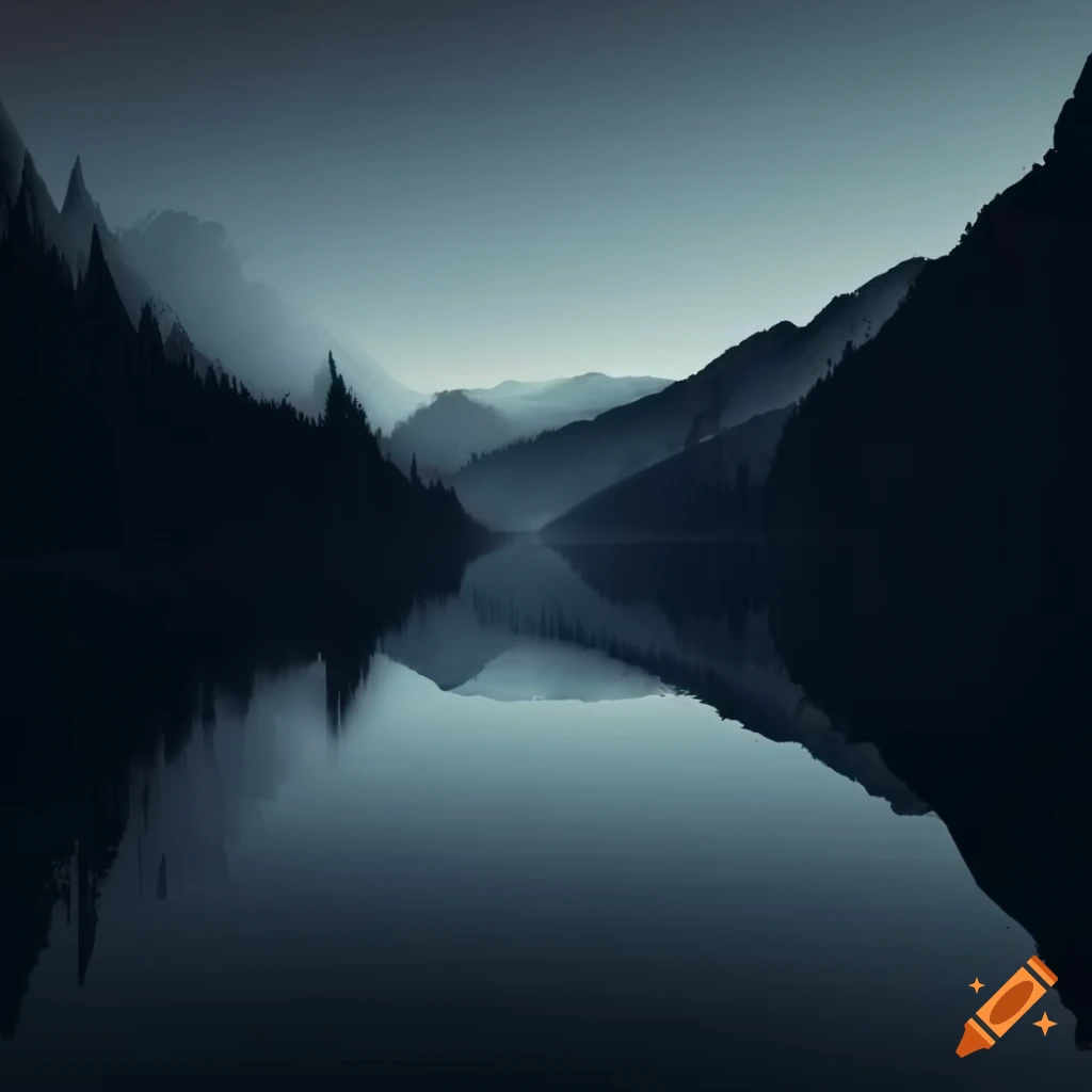 Ultra dark HD wallpaper of a beautiful scenery