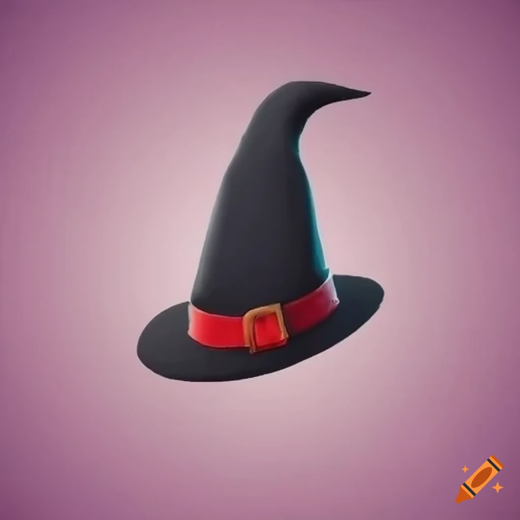 Black and red wizard hat inspired by Fortnite