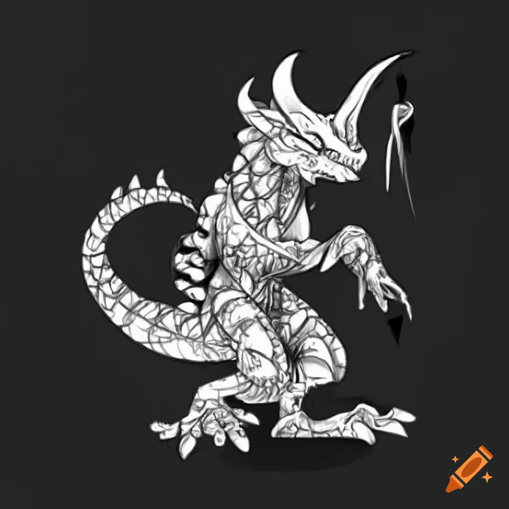 Kobold tribute with scales and dragon tail in aaracraoca shape