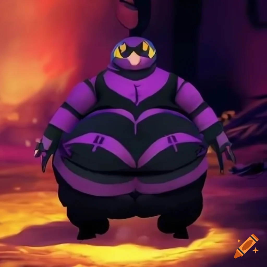 Fat Bandit Shadow Heartless from Kingdom Hearts with yellow eyes