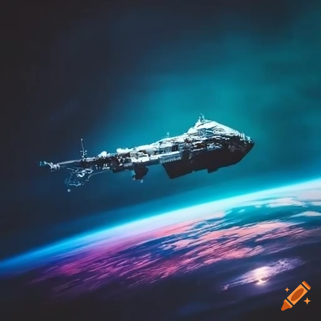 Elegant futuristic spaceship