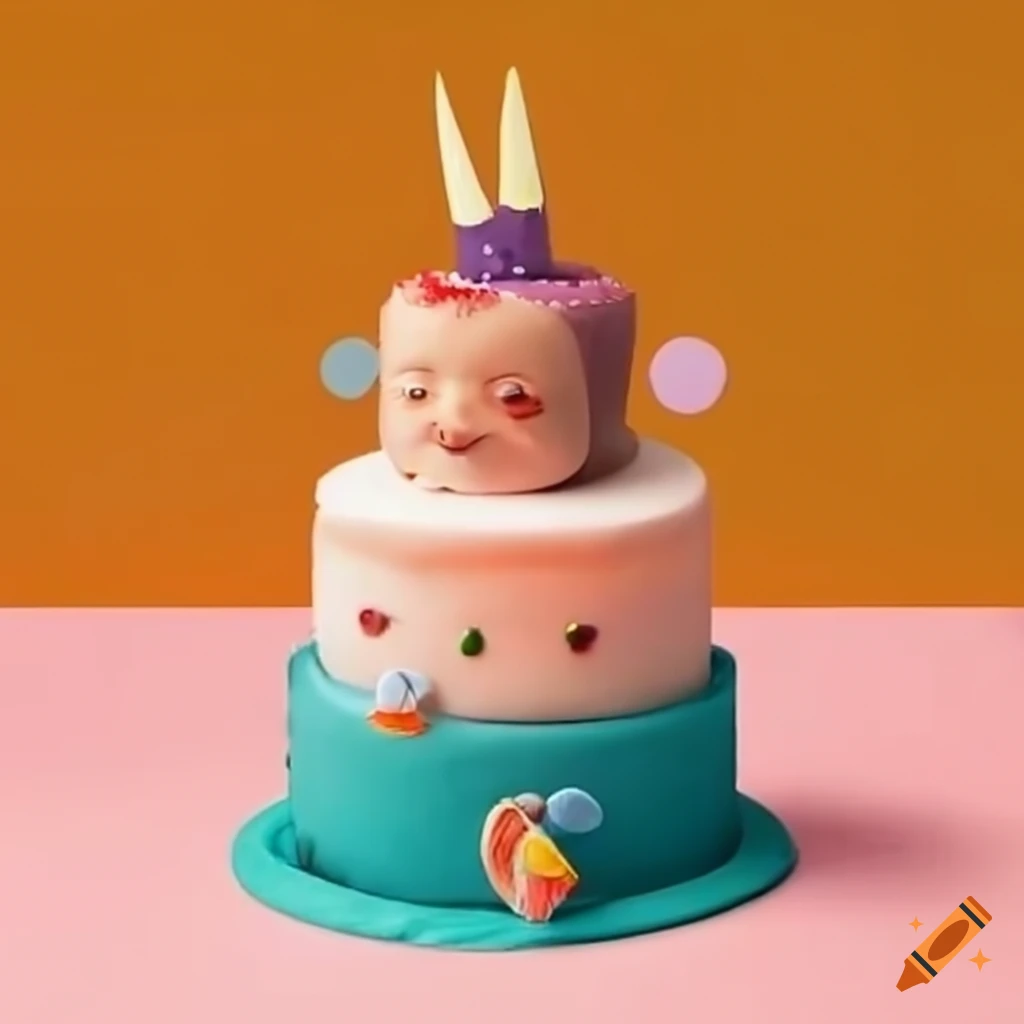 Celebration with whimsical cake for Debbie's birthday