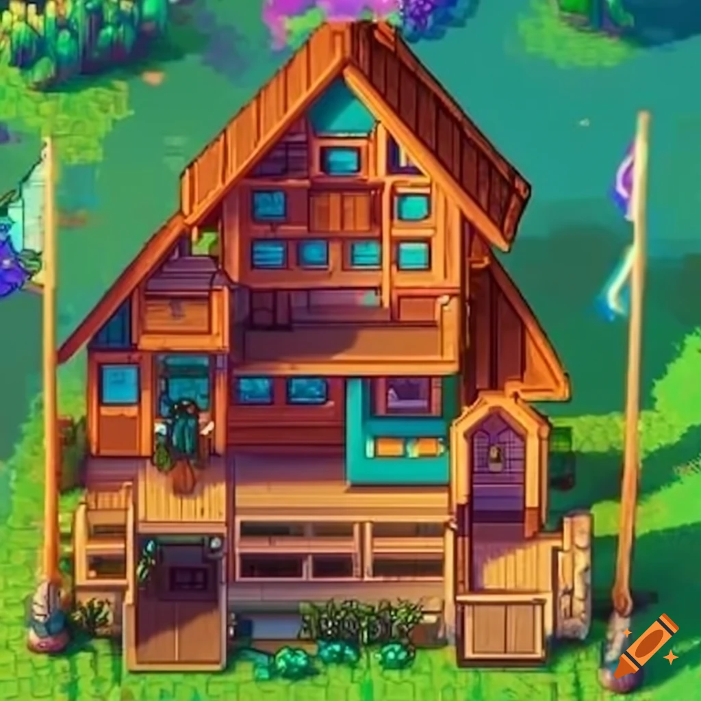Detailed mini replica of Stardew Valley farmhouse