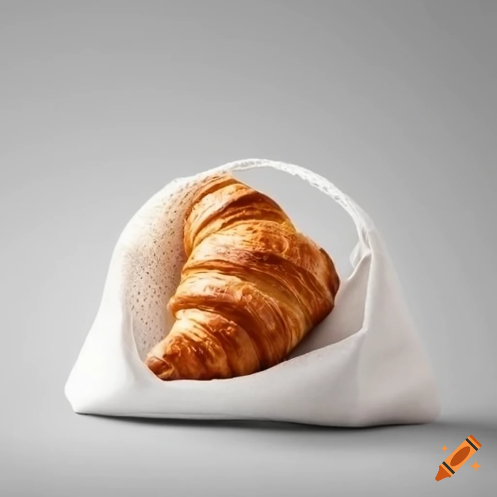 Croissant in white bag