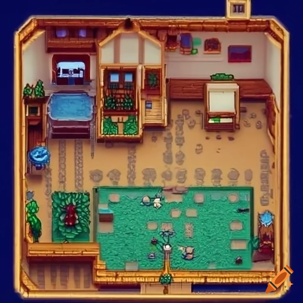 Miniature farm scene inspired by Stardew Valley