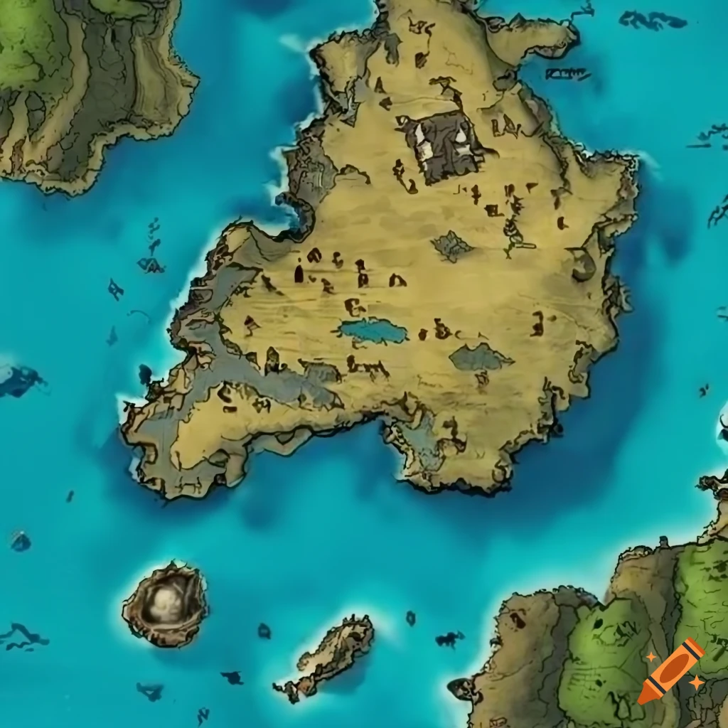 Fantasy map illustration