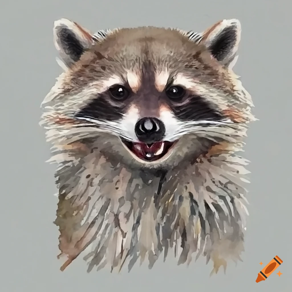 Laughing raccoon