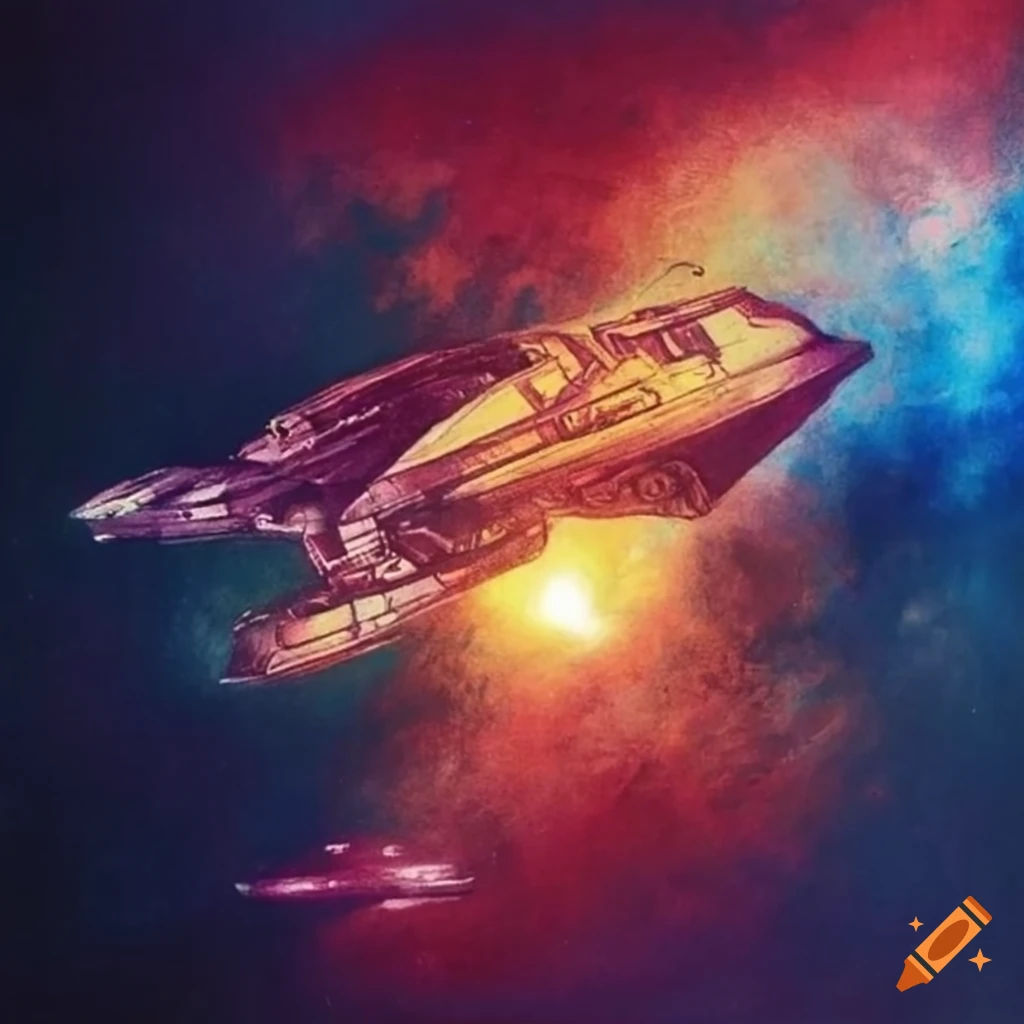 First generation Star Trek spaceship and crew movie poster