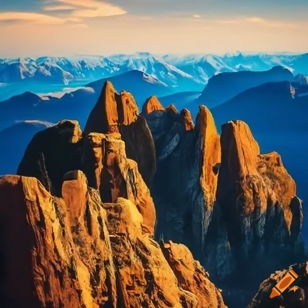 Rock mountain landscape