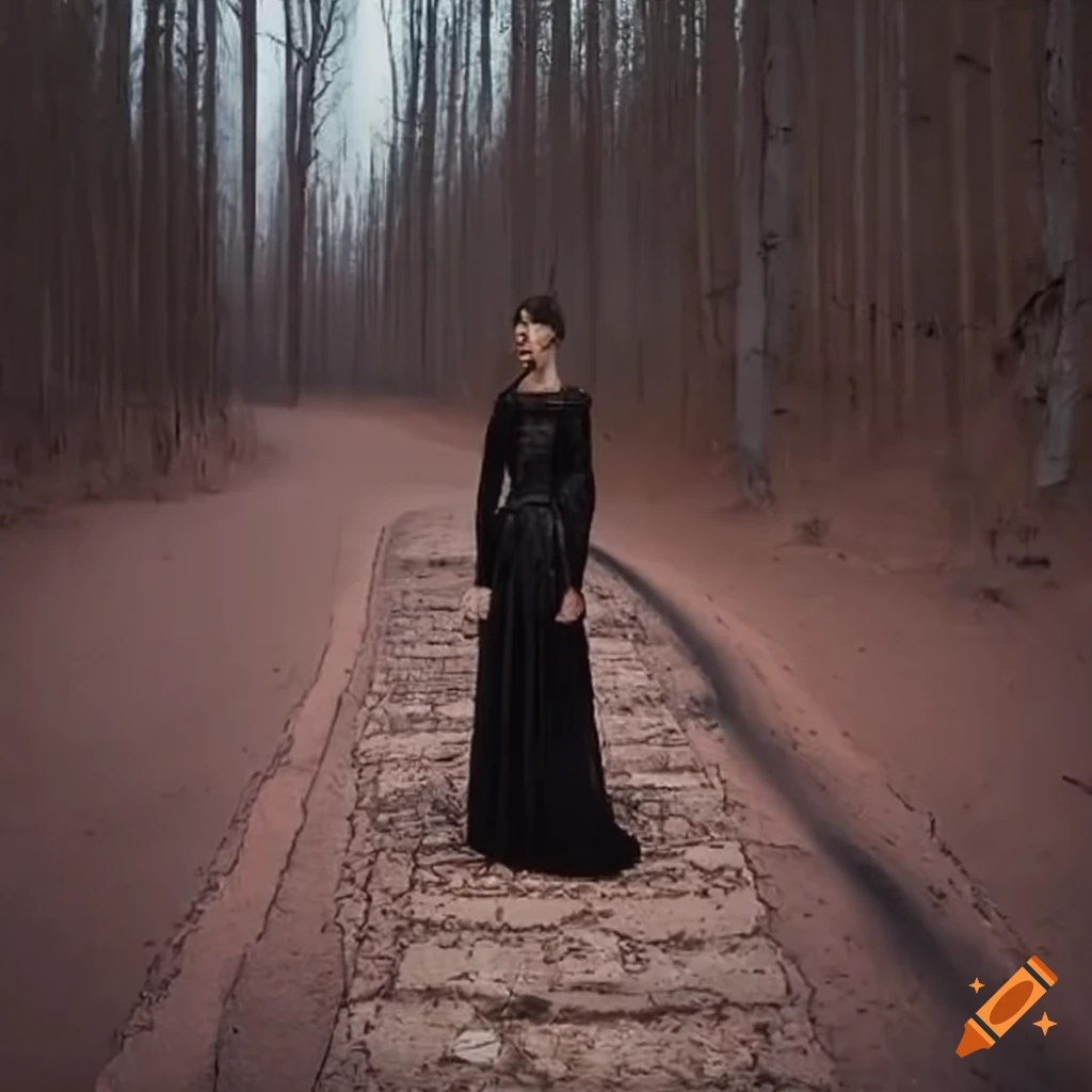 Old Tartarian ruined brick roads in the wilderness