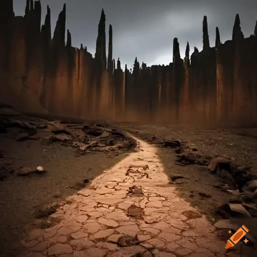 Old Tartarian ruined brick roads in the wilderness