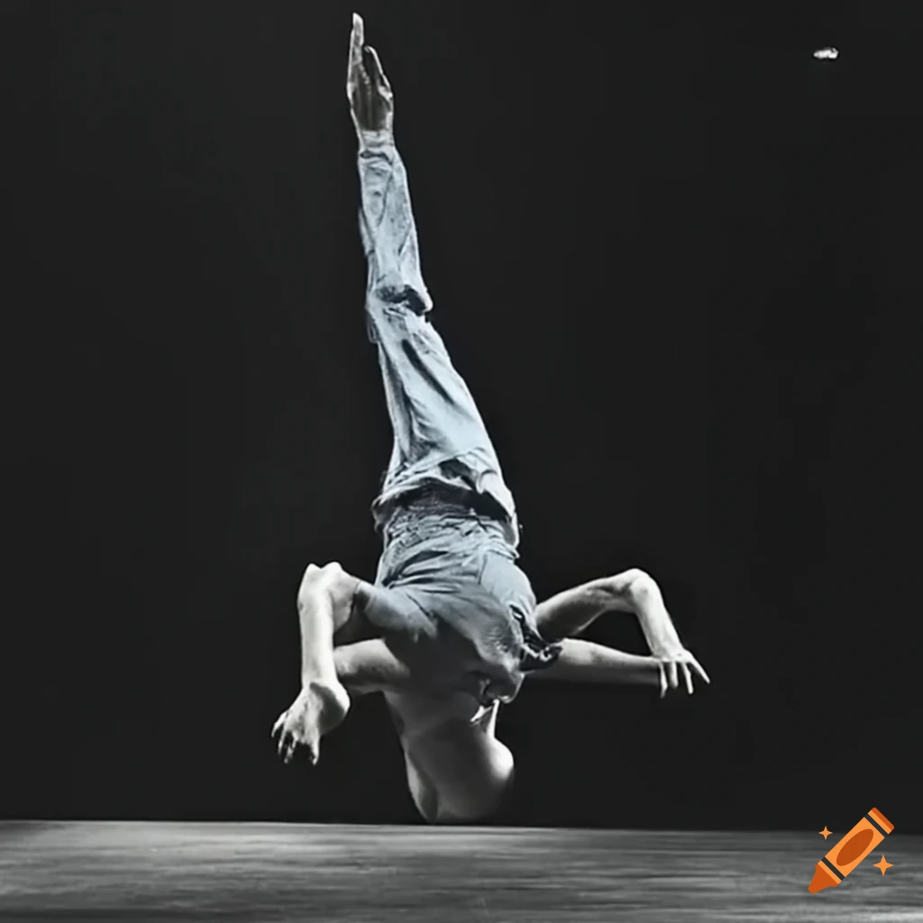 Jimmy Carter performing an acrobatic backflip