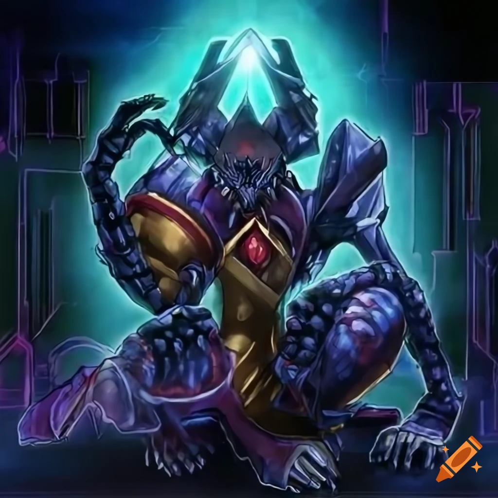 Yugioh card art featuring a gadget monster