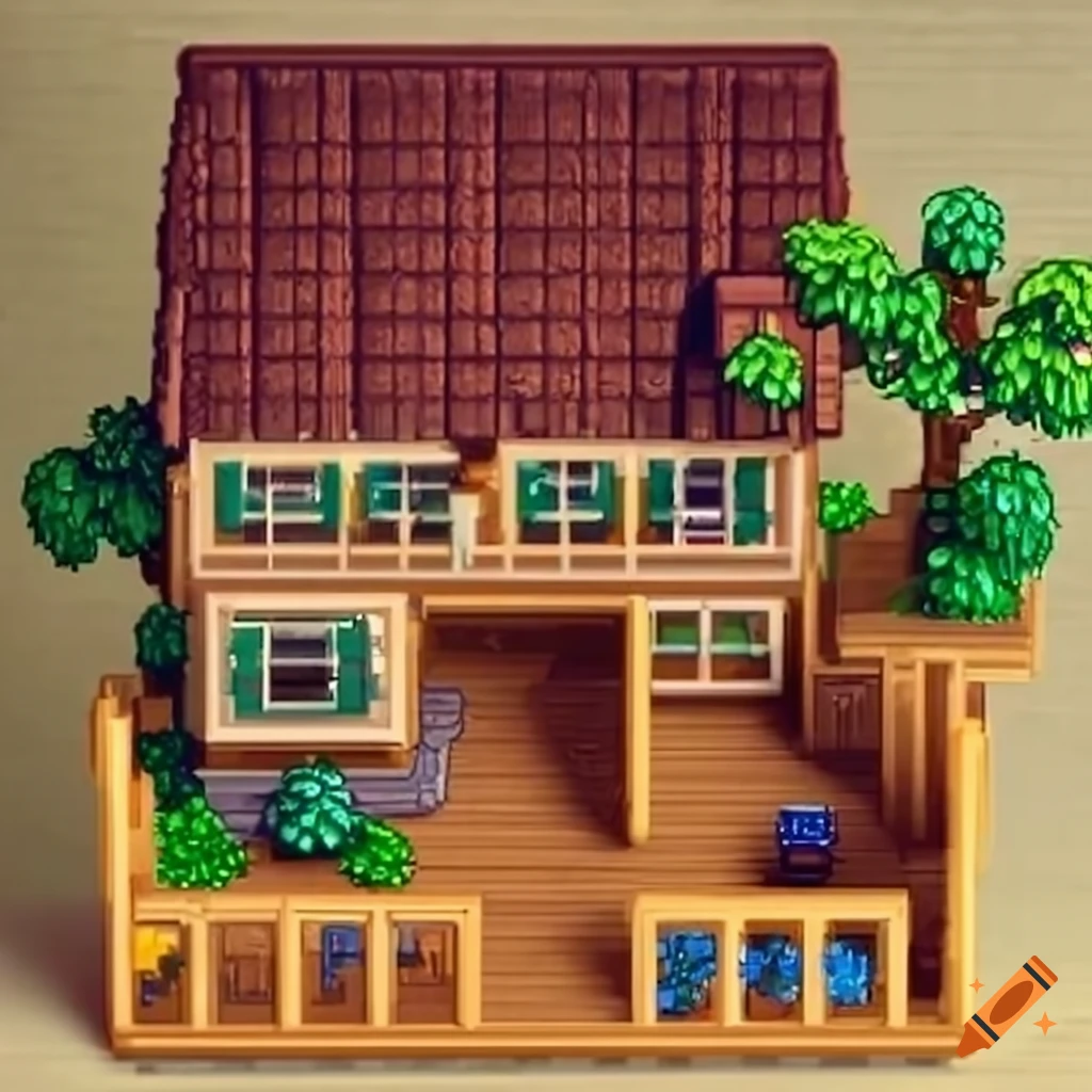 Intricately detailed mini replica of the Stardew Valley farmhouse