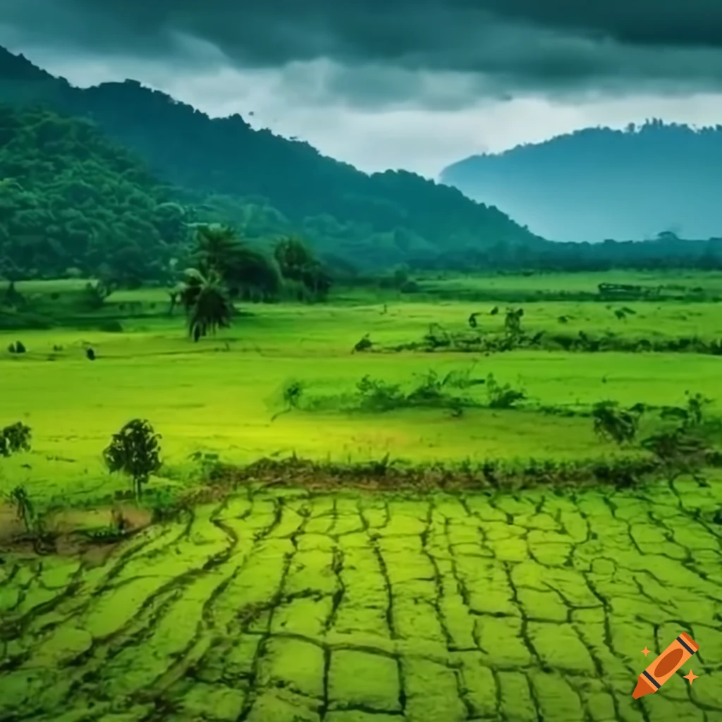 Indian farm landscape in 16:9 ratio