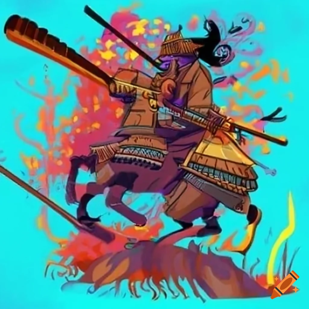 Samurai mice in battle