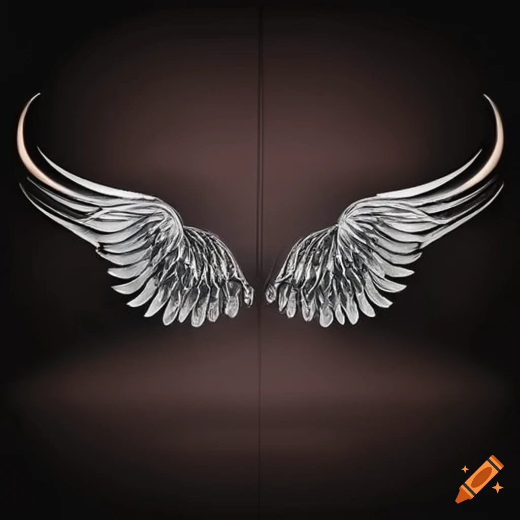 Luxurious logo with chipped diamond and intricate wings design