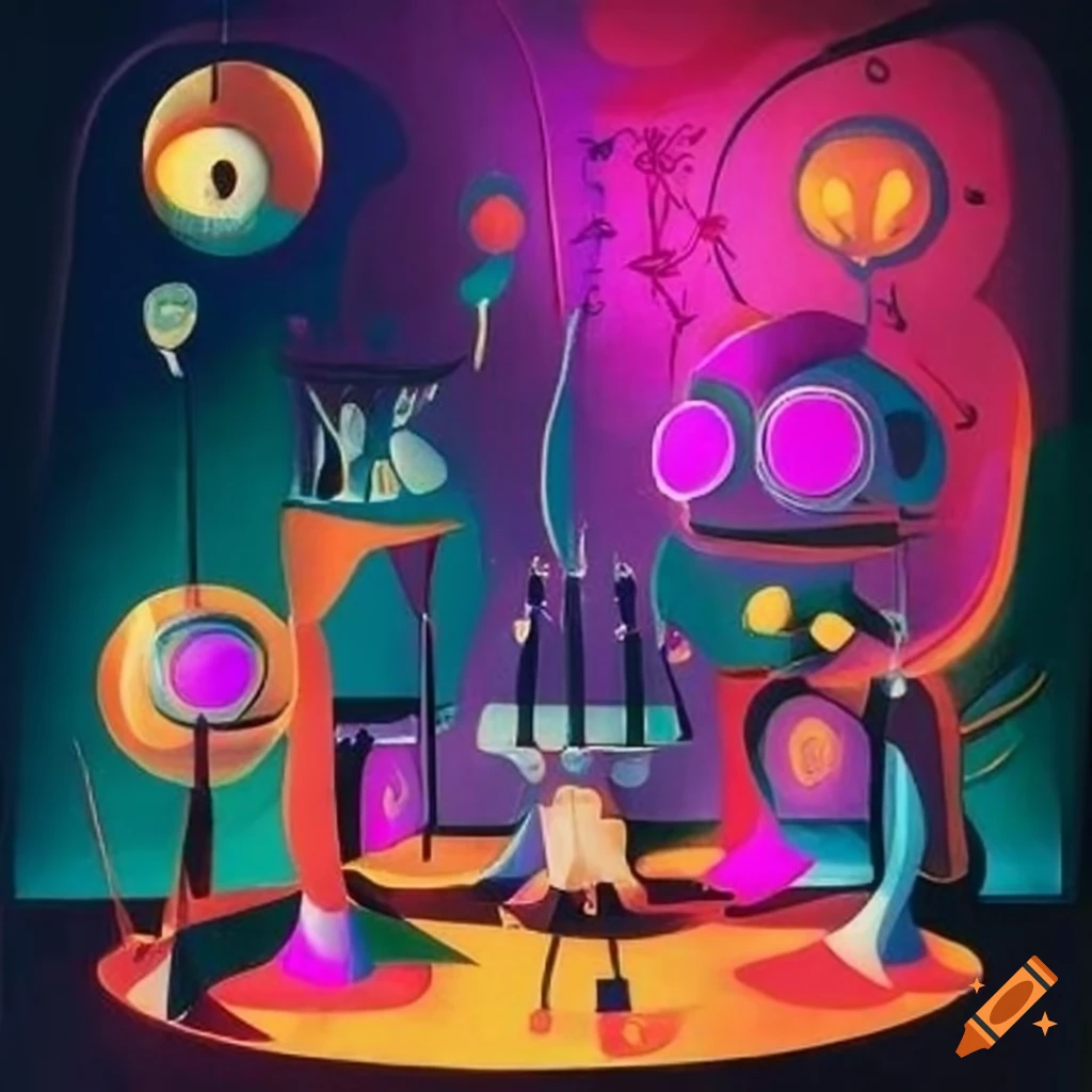 Disco garden party by Fortunato Depero & Wifredo Lam