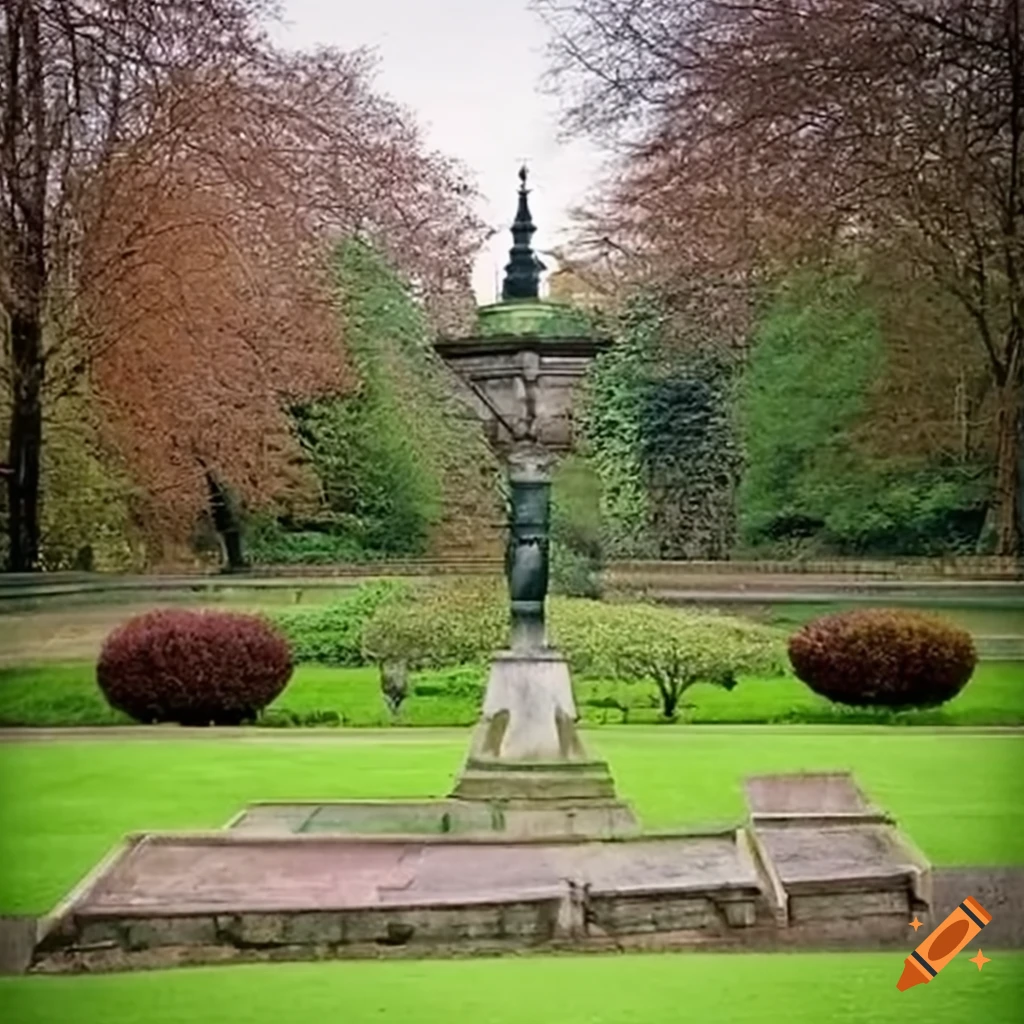 Castle gardens park in Leicester city center