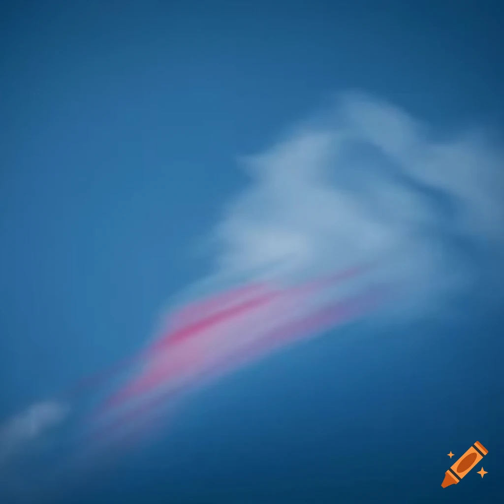 Parisian sky with hints of red and blue like the French flag