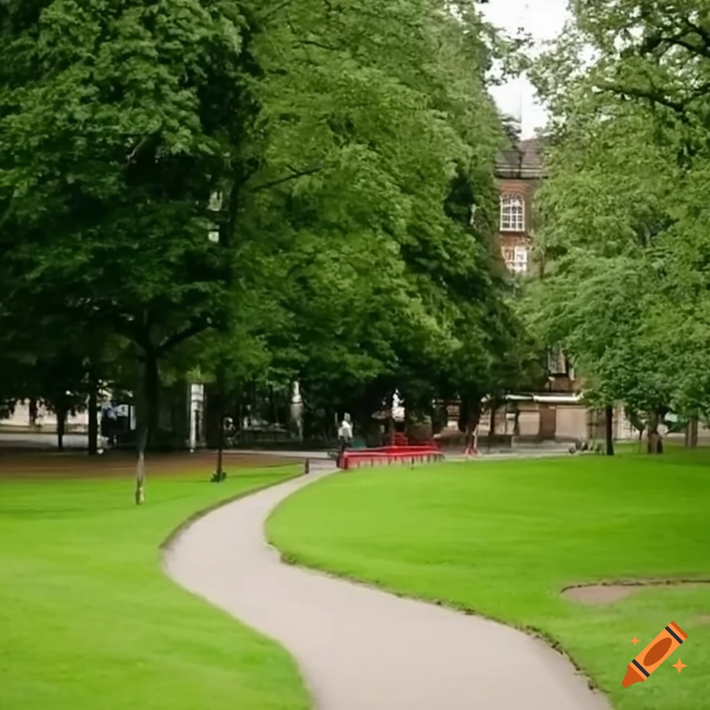 Castle gardens park in Leicester city center