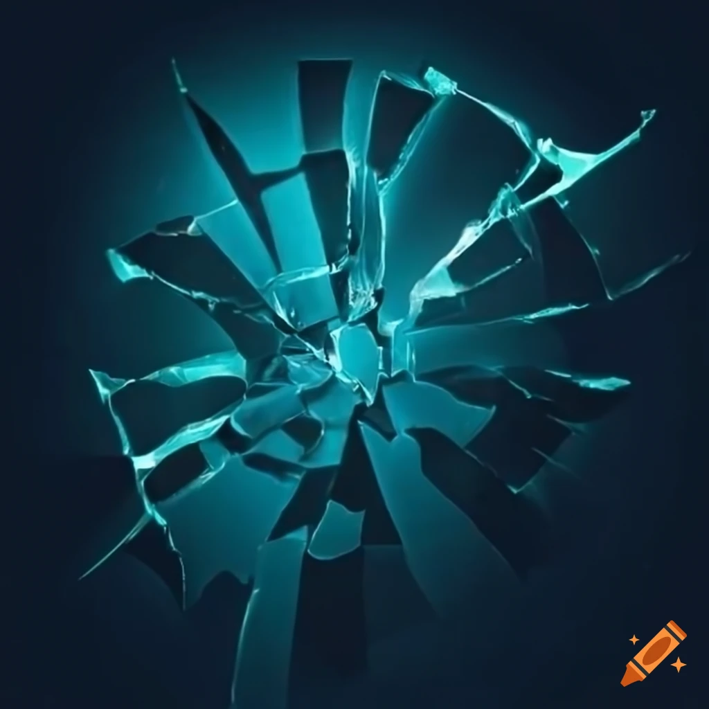 Broken glass shards