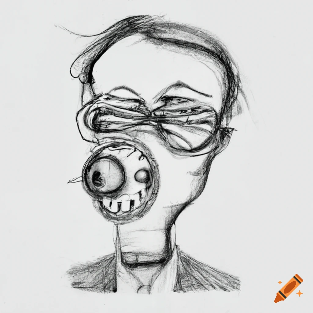 Scientist regurgitating car parts