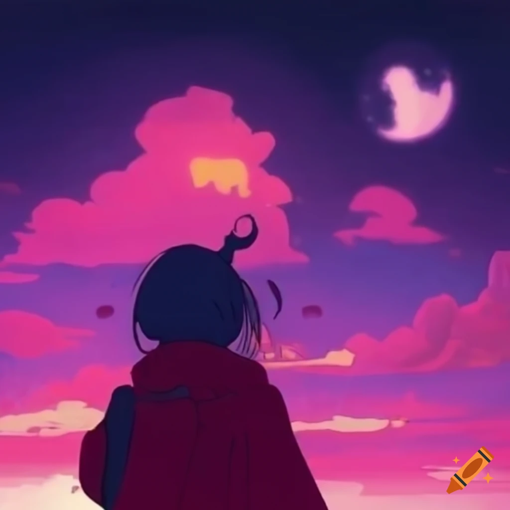 Peaceful nomad in a 90's anime world listening to lofi beats