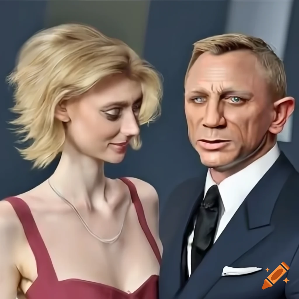 Daniel Craig and Elizabeth Debicki as King and Queen of the Galaxy in a divine ceremony