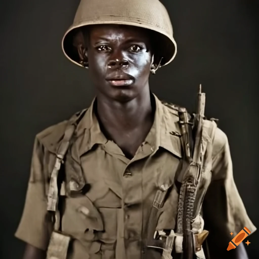 African soldier from the 1950s