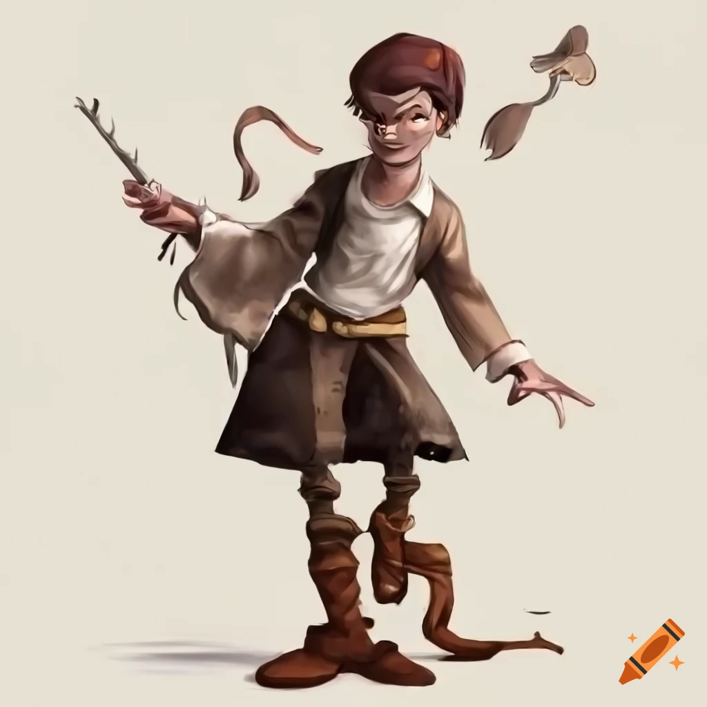 Short-tempered puppet casting magic in GRPG style