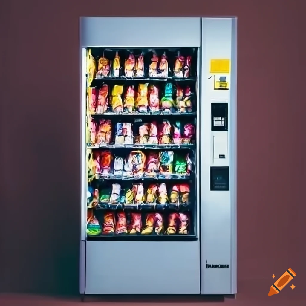 Front view of a vending machine