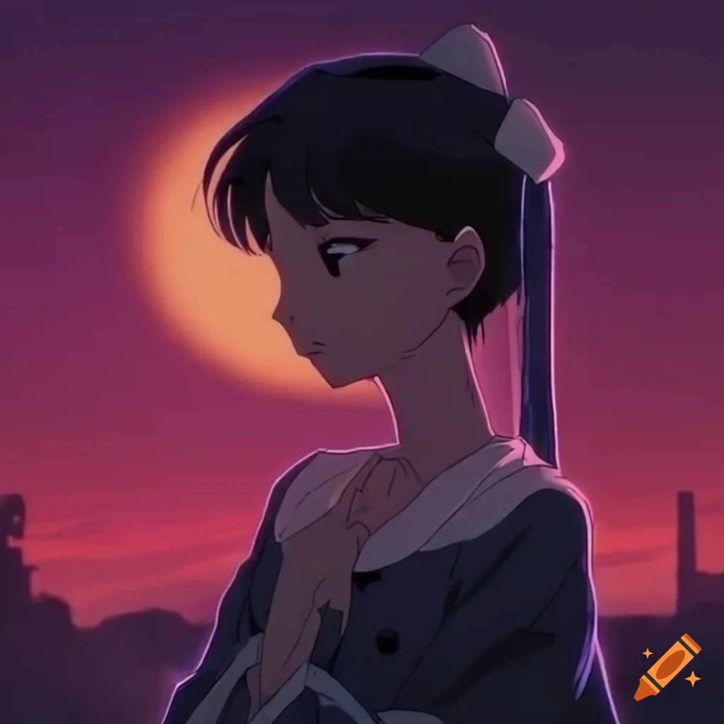 Peaceful nomad in a 90's anime world listening to lofi beats