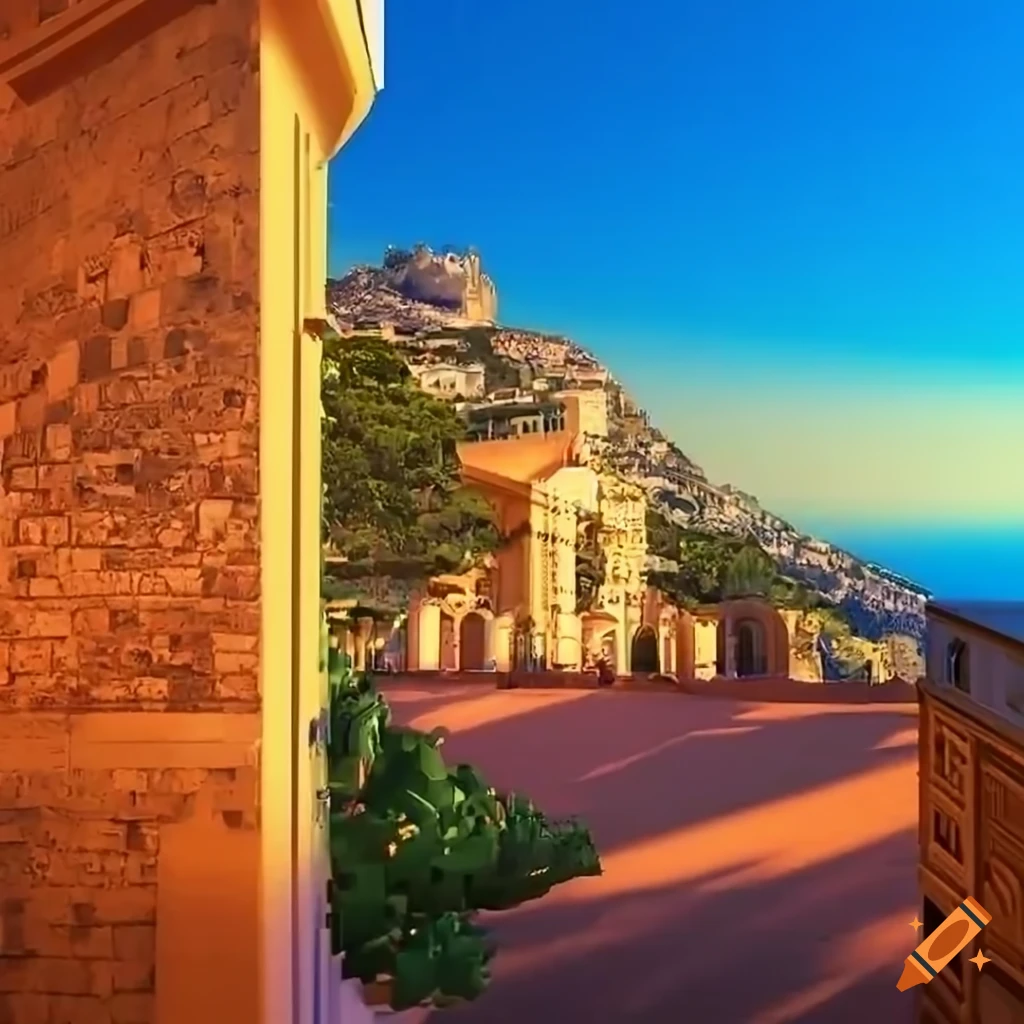 Medieval town square in Monaco