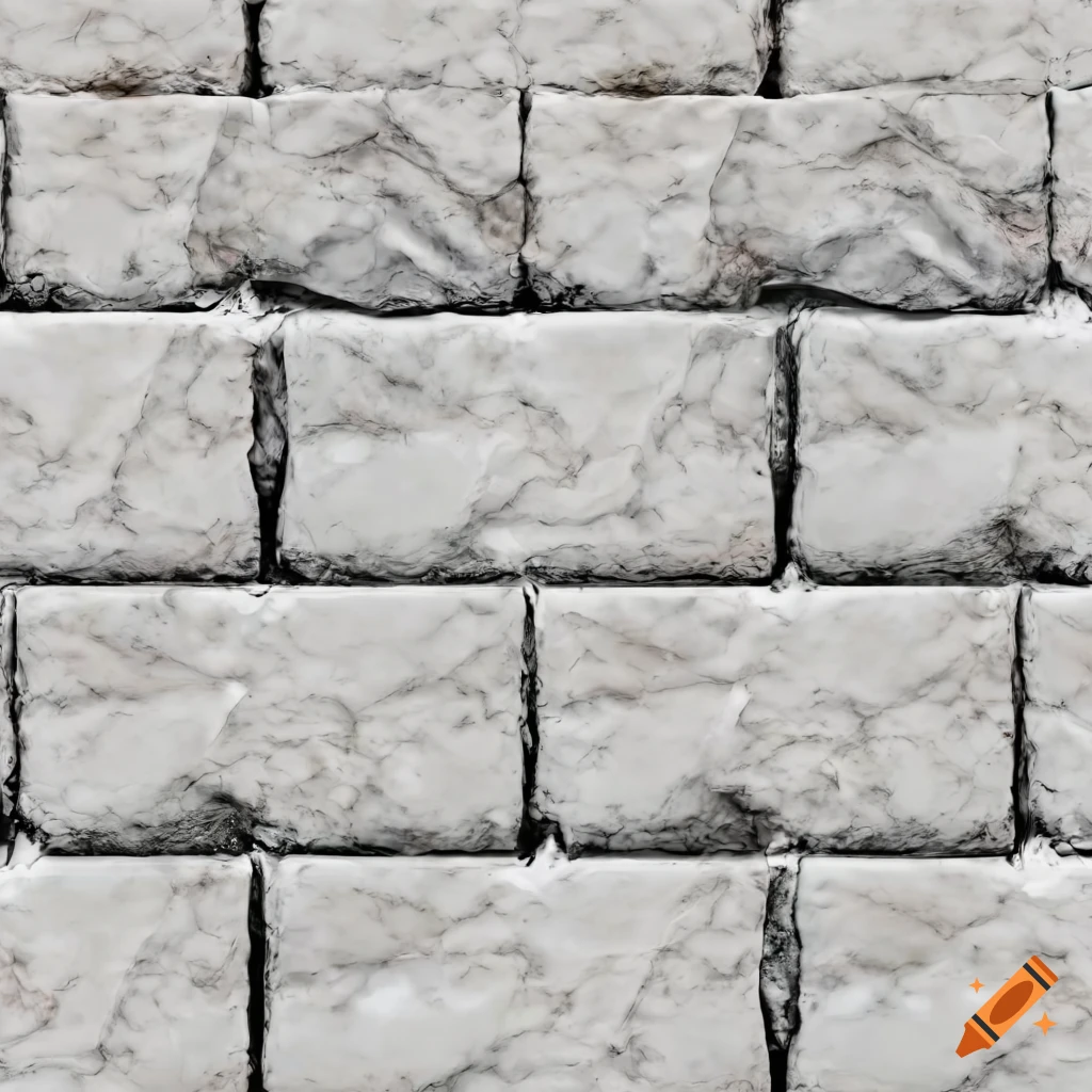 Seamless white marble brick material texture