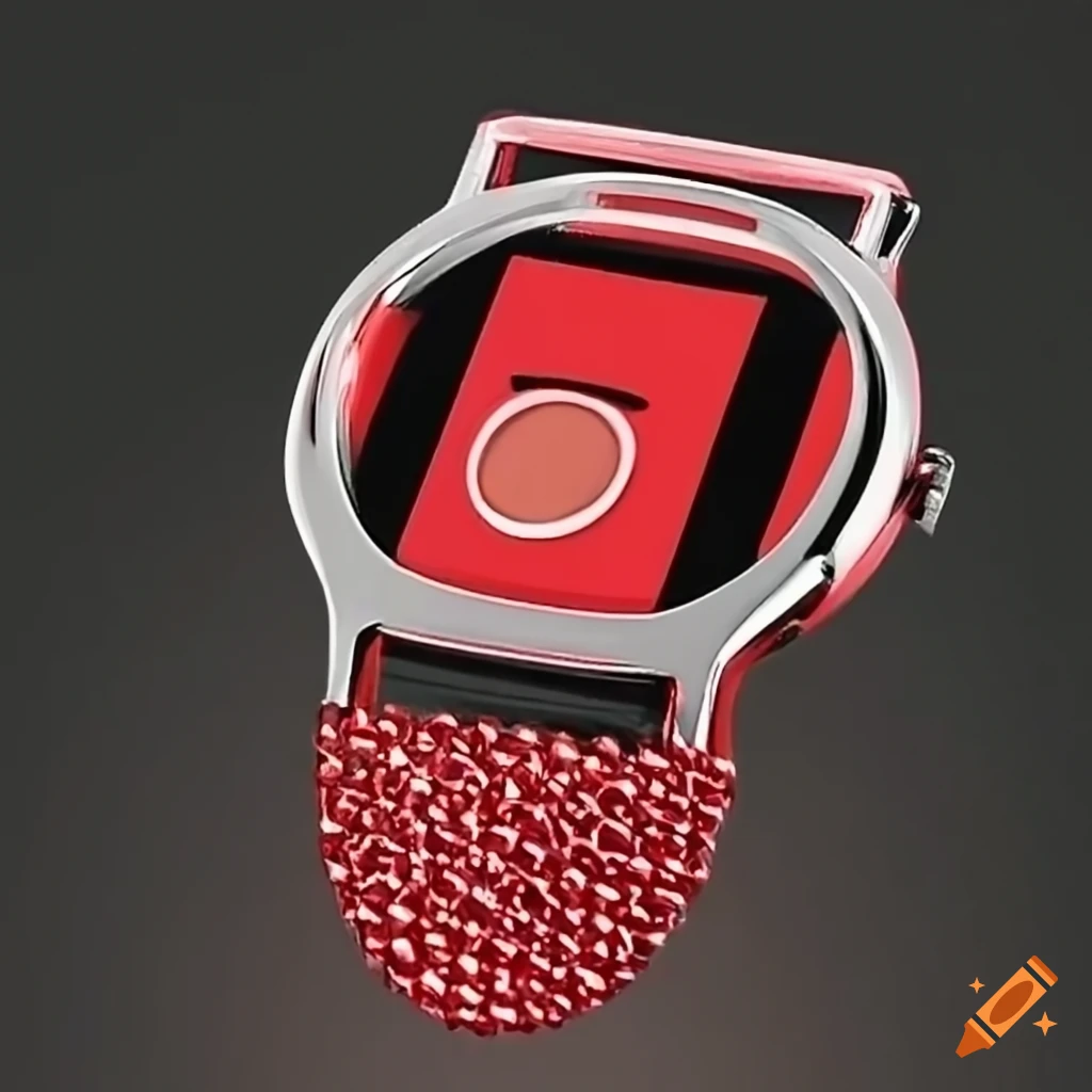 Space chrome wrist watch with buttons