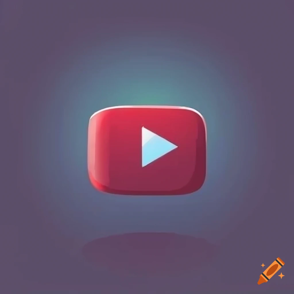 YouTube logo in flat design style with two-dimensional elements and bold colors