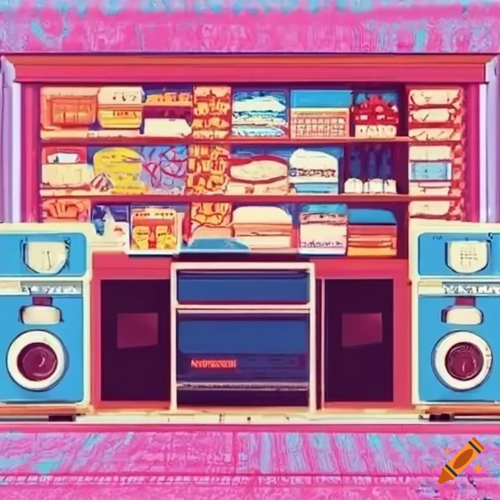 1990s retro chillwave mallcore home appliances store