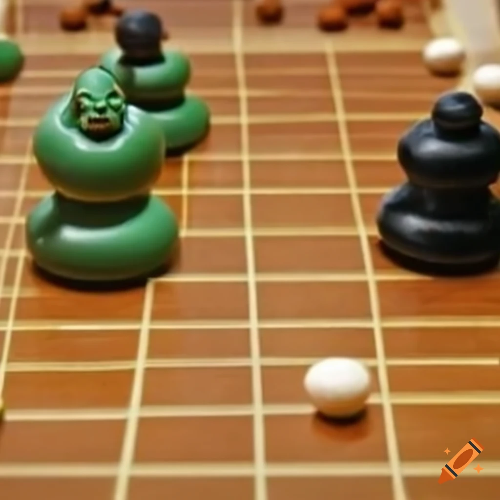 Orc playing Go game