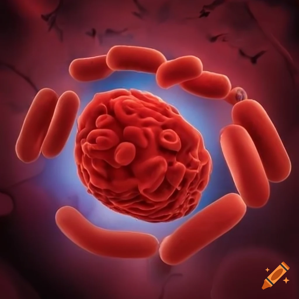 Red blood cell with hemoglobin