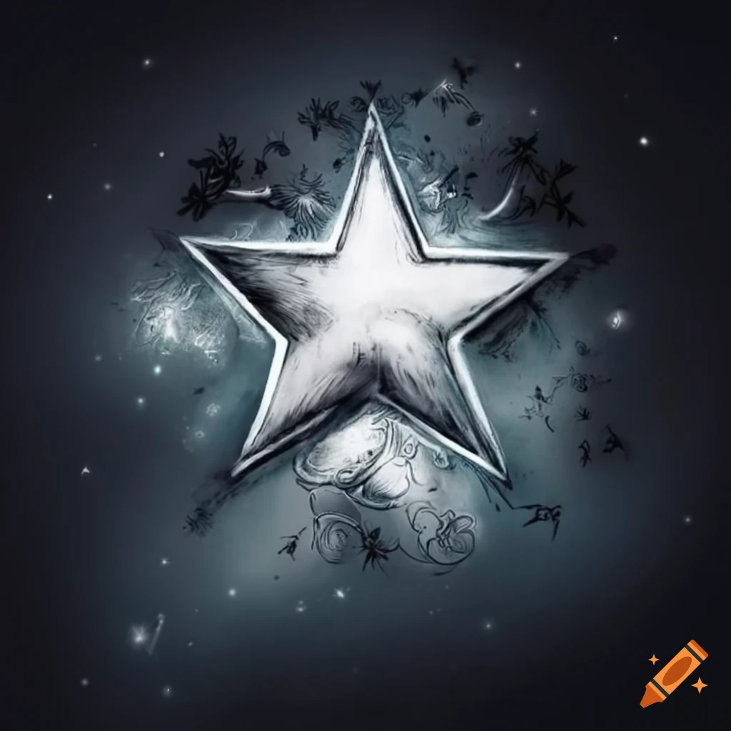Design with names Citlali and Alexis on celestial background with star and protection symbol