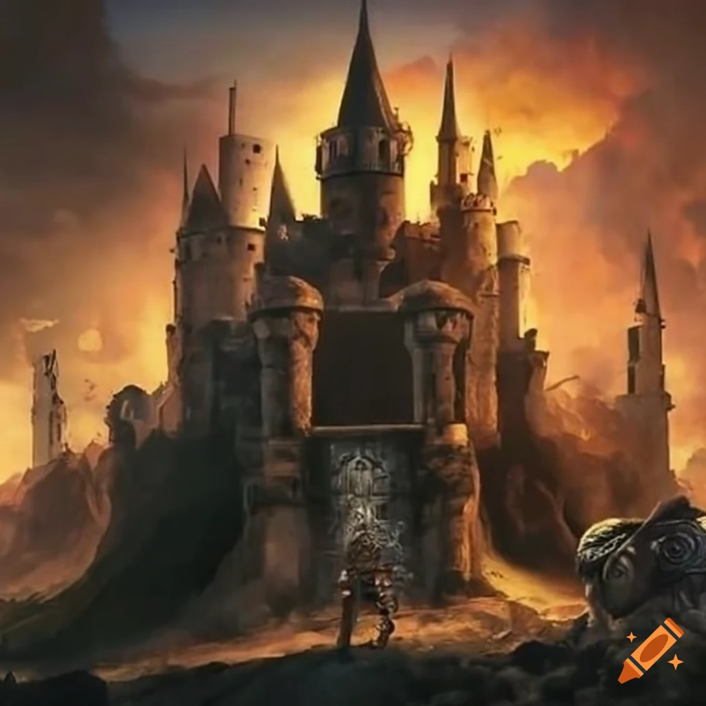 Enchanted castle under siege by foreign troops
