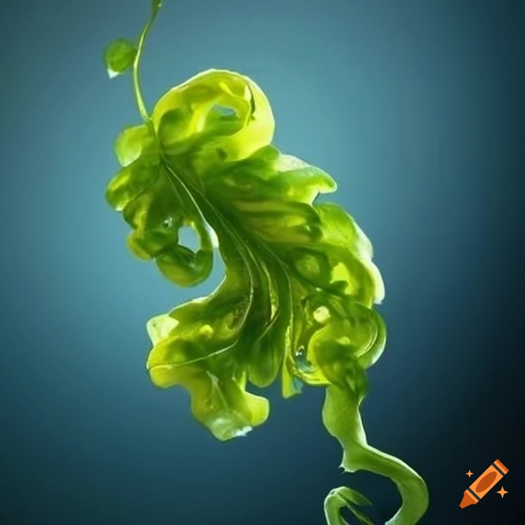 Frilly curly leaf with tendrils